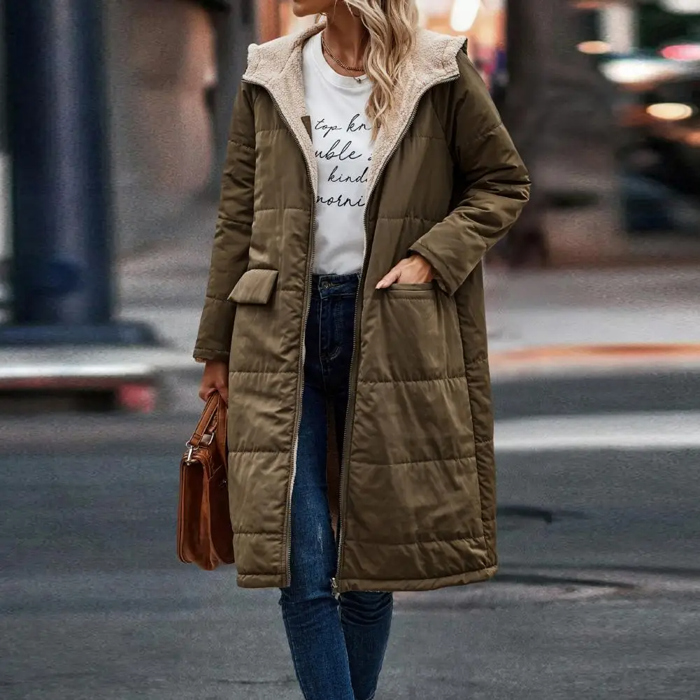 ShineStyle | Dubbelzijdige Pufferjas met Luxe Sherpa en Capuchon