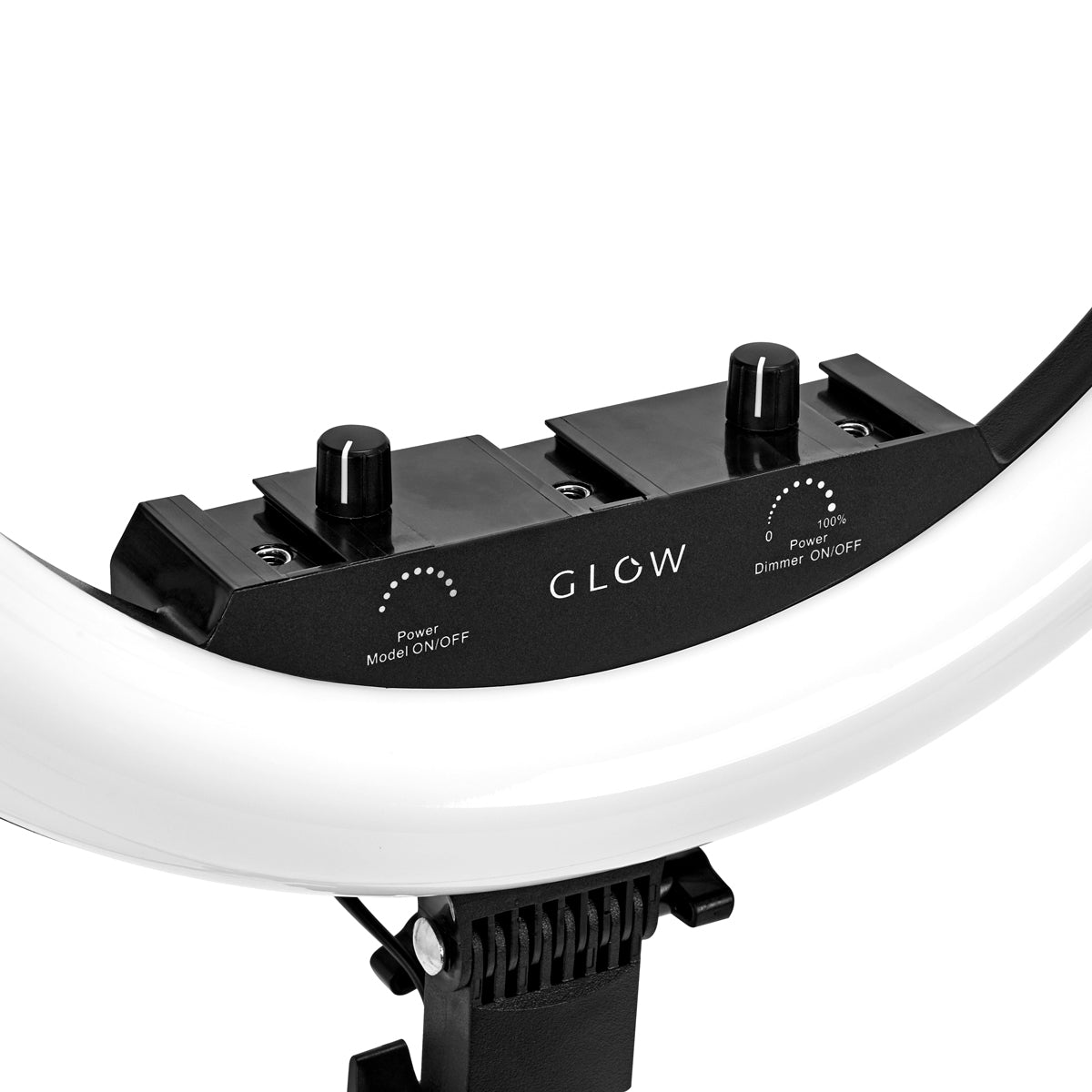 Ringlamp Glowwer 18" met statief 45W Zwart