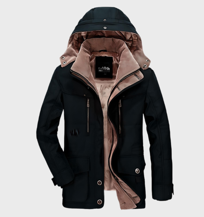 Maximus - Warme herenjas voor de winter met een capuchon en ruime zakken