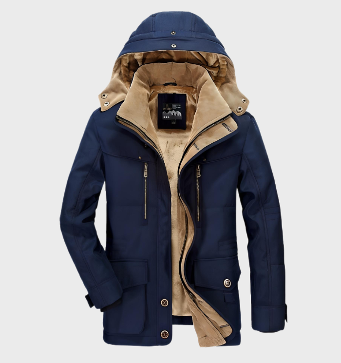 Maximus - Warme herenjas voor de winter met een capuchon en ruime zakken