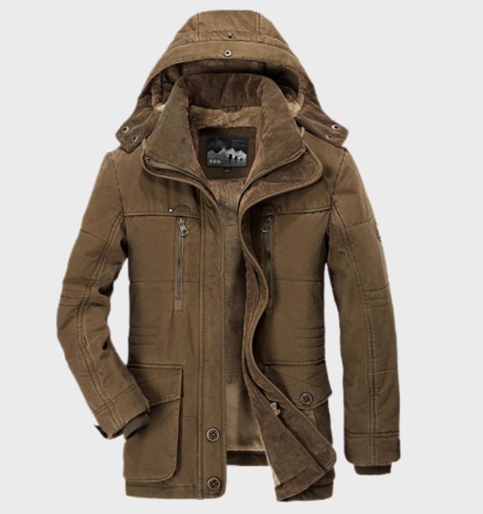 Maximus - Warme herenjas voor de winter met een capuchon en ruime zakken