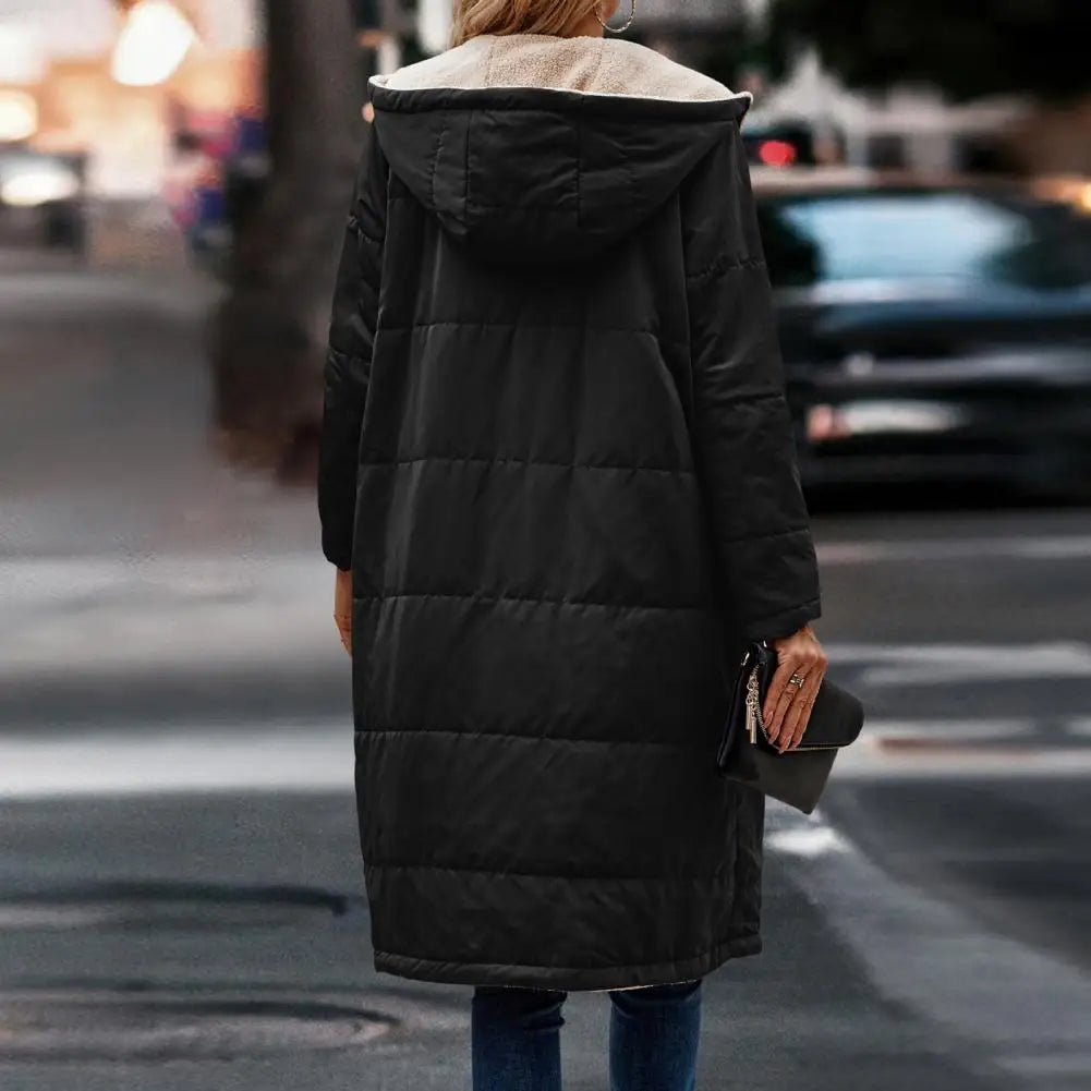 ShineStyle | Dubbelzijdige Pufferjas met Luxe Sherpa en Capuchon