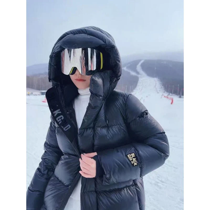 Black Mystique™ Lange Donsjas - Puffer