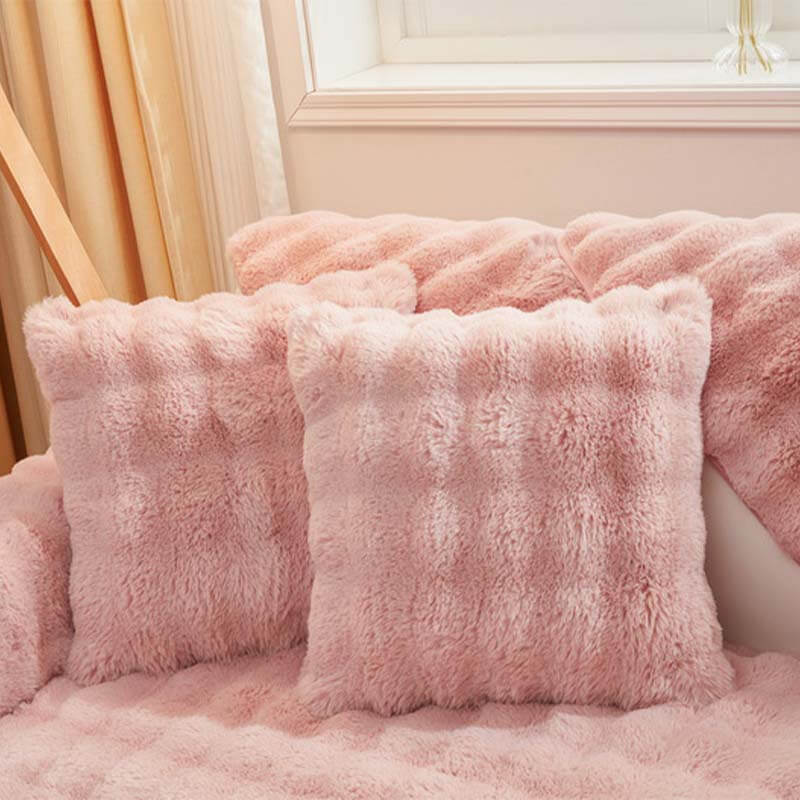 Gezellige Pluche Effen Kleur Antislip Bankhoes
