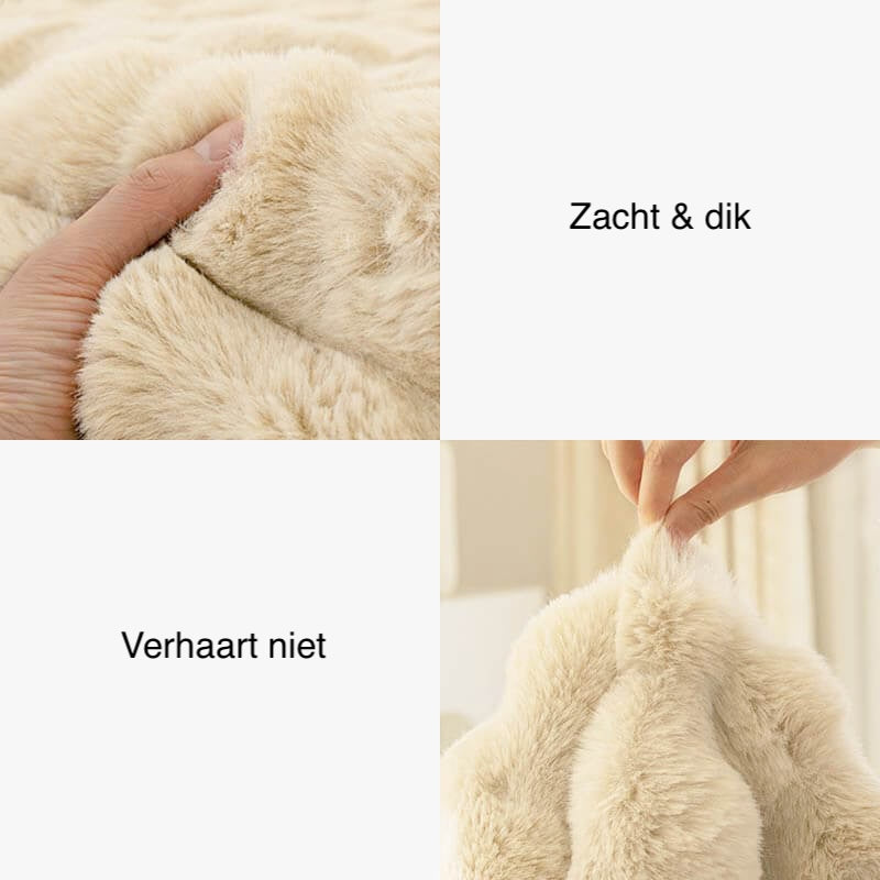 Gezellige Pluche Effen Kleur Antislip Bankhoes