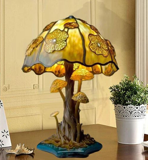 MossyShimmer | Glas-in-loodlamp - prachtig en rustgevend.