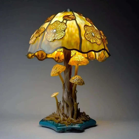 MossyShimmer | Glas-in-loodlamp - prachtig en rustgevend.