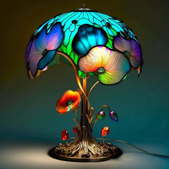 MossyShimmer | Glas-in-loodlamp - prachtig en rustgevend.