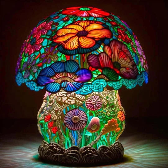 MossyShimmer | Glas-in-loodlamp - prachtig en rustgevend.