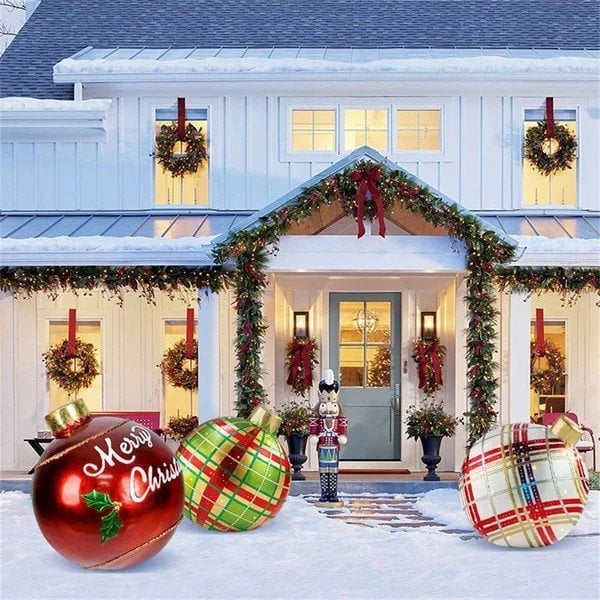 🎄 Vroegtijdige Kerstkorting: 49% korting - opblaasbare PVC kerstbal voor buitendecoratie