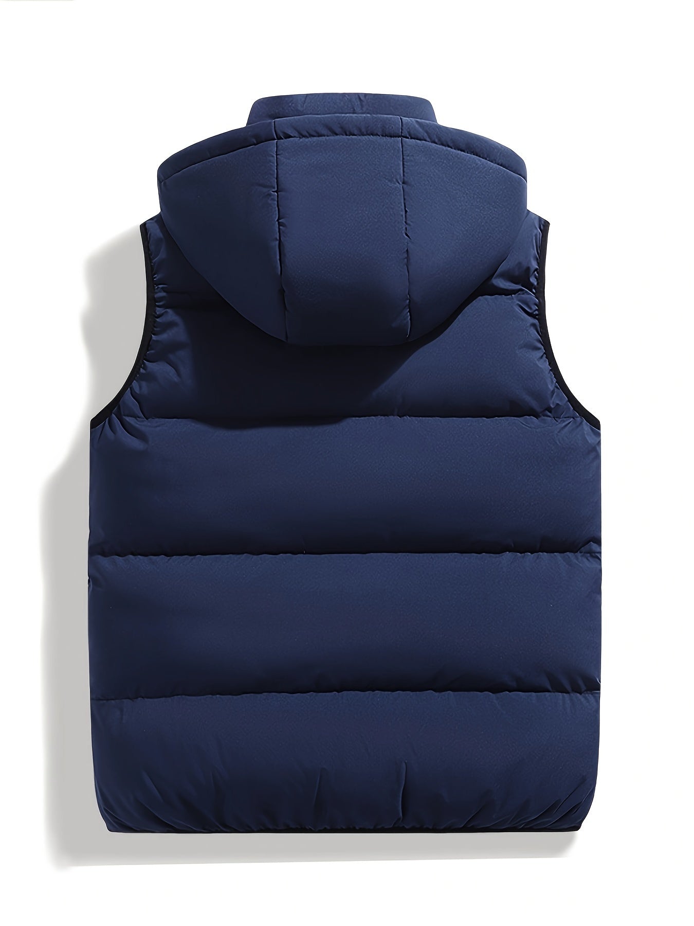 Leo - Warme mouwloze jas met capuchon en ritssluiting