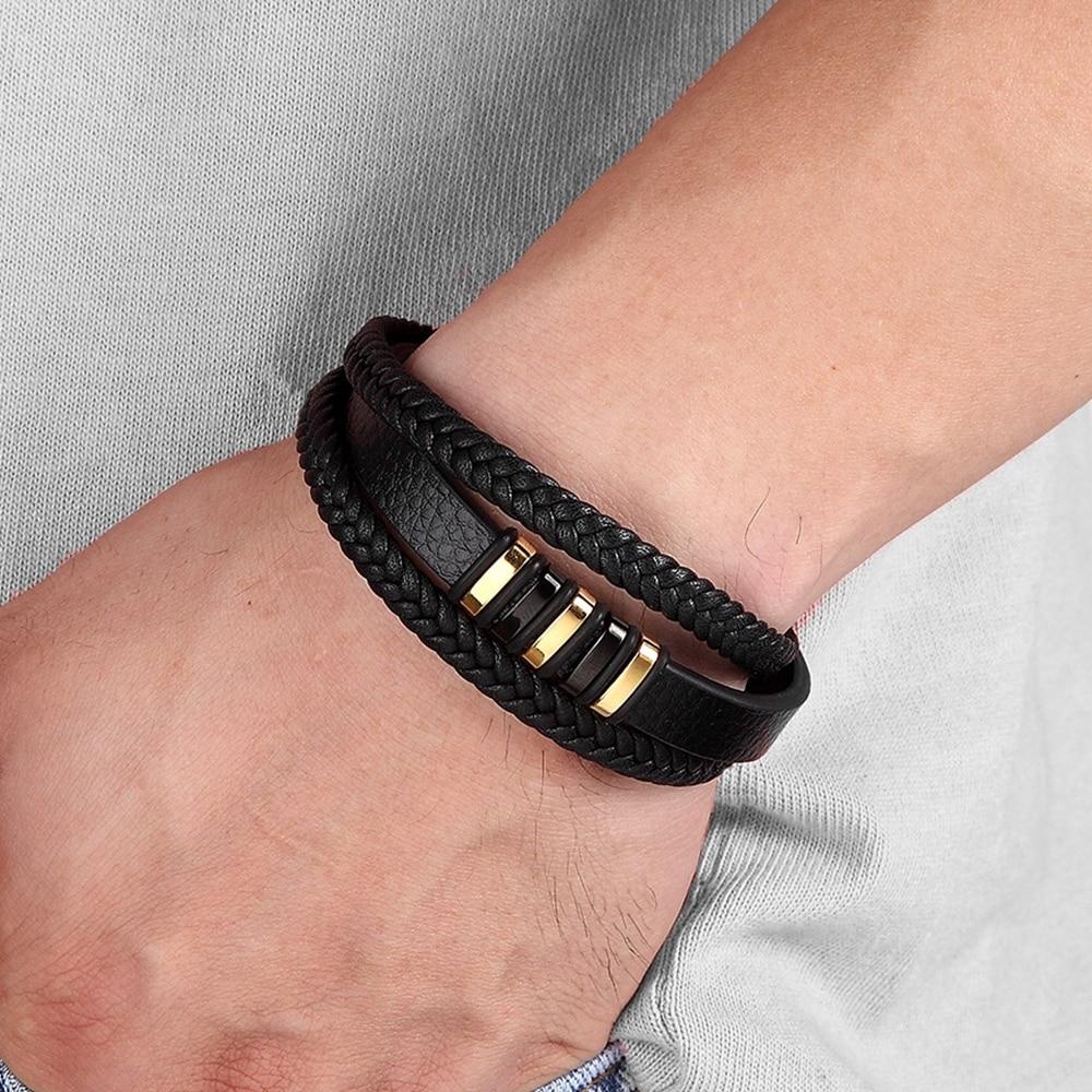 LeatherLux - Stijlvolle Echt Lederen Armbanden Voor Mannen