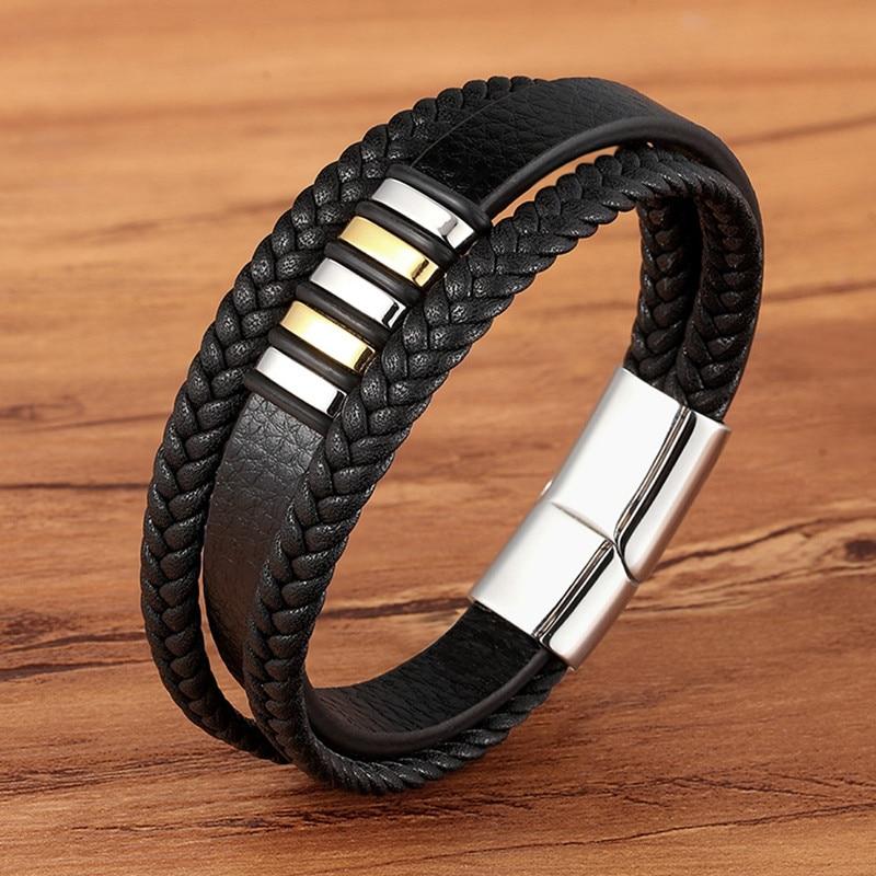 LeatherLux - Stijlvolle Echt Lederen Armbanden Voor Mannen