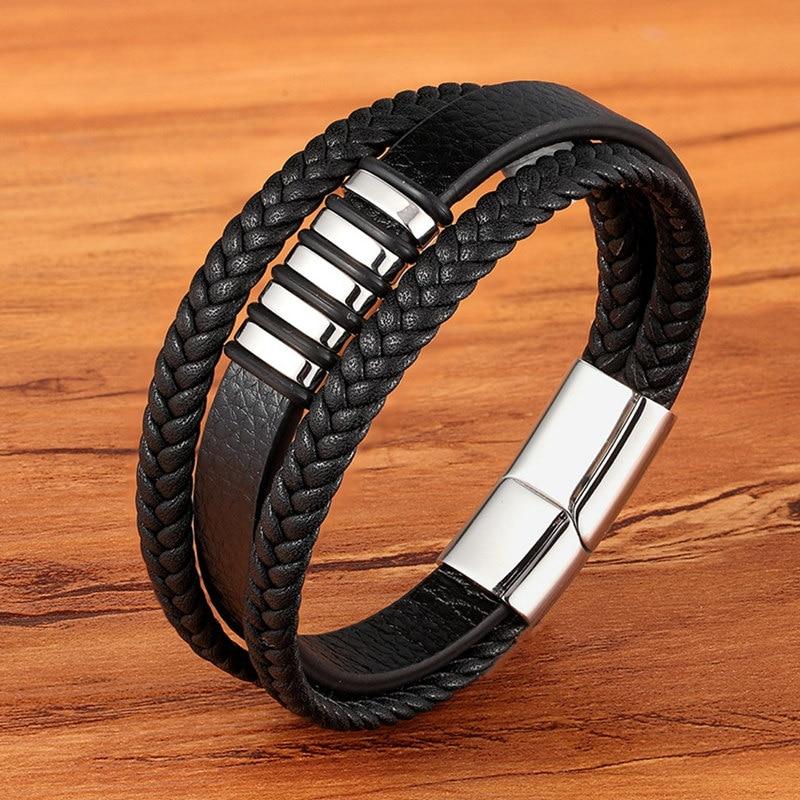 LeatherLux - Stijlvolle Echt Lederen Armbanden Voor Mannen