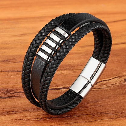 LeatherLux - Stijlvolle Echt Lederen Armbanden Voor Mannen