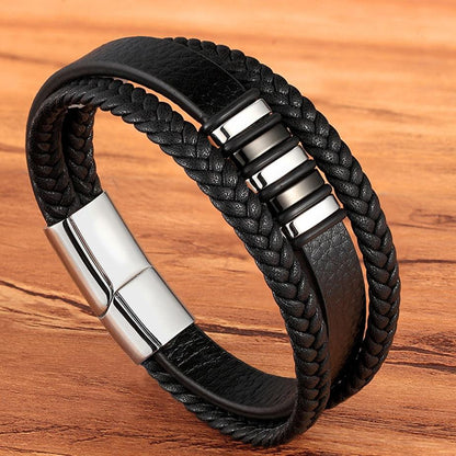 LeatherLux - Stijlvolle Echt Lederen Armbanden Voor Mannen