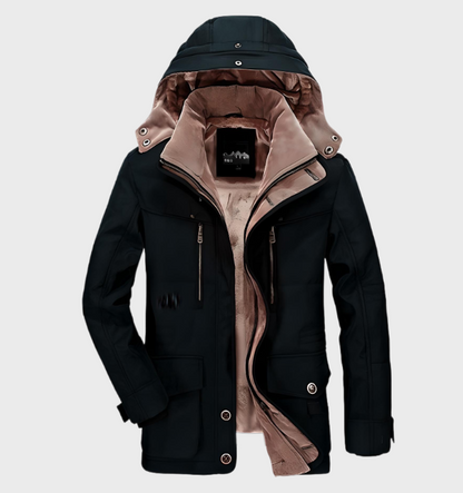 Maximus - Warme herenjas voor de winter met een capuchon en ruime zakken