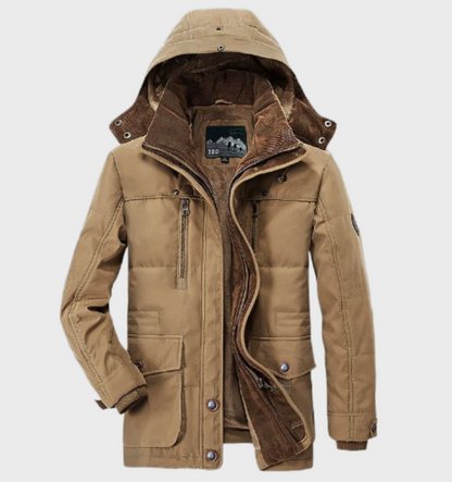 Maximus - Warme herenjas voor de winter met een capuchon en ruime zakken