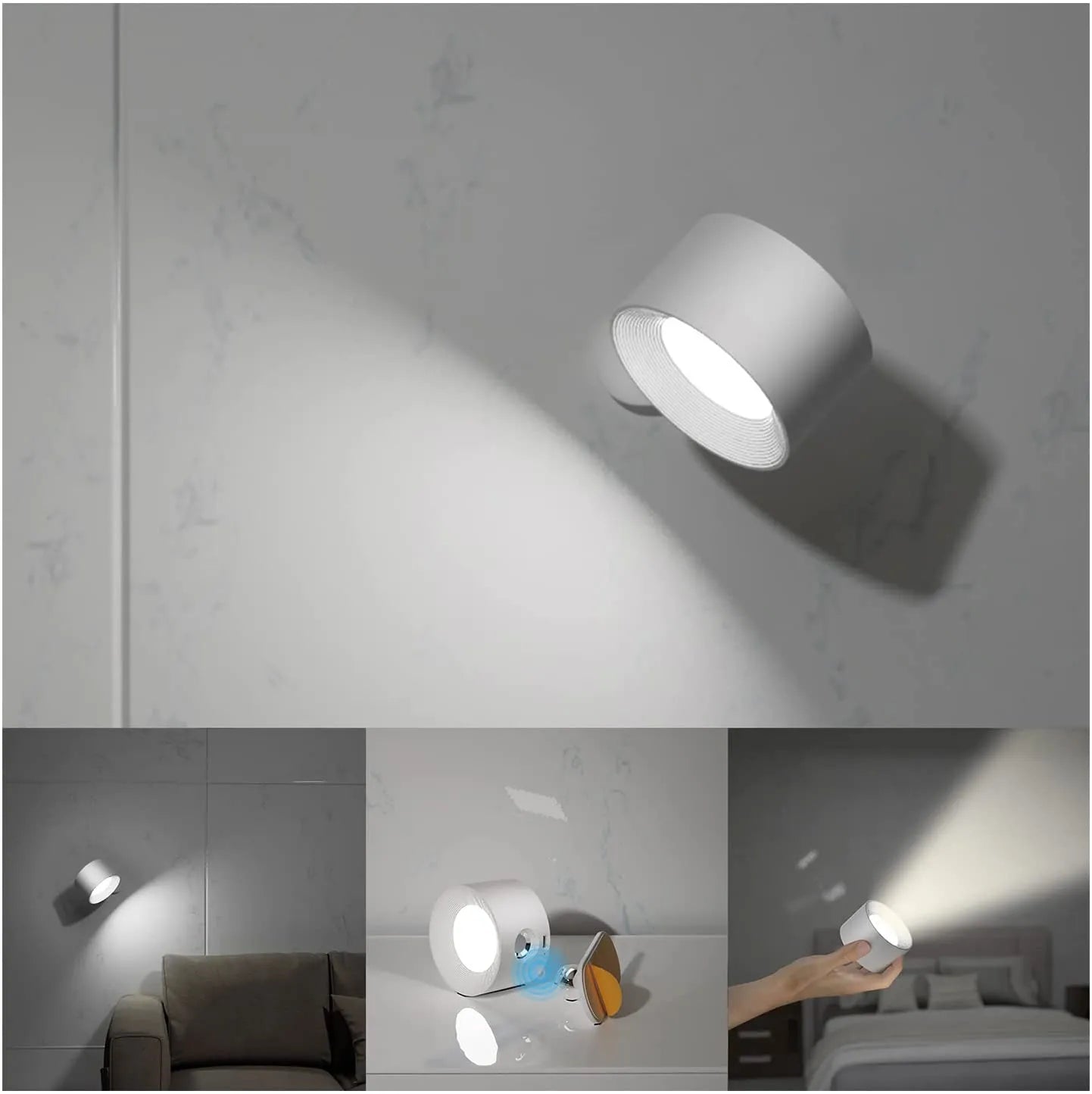 LuminarFlex© 360° Wandlamp - 1+1 GRATIS Draadloze Oplaadbare Wandlamp
