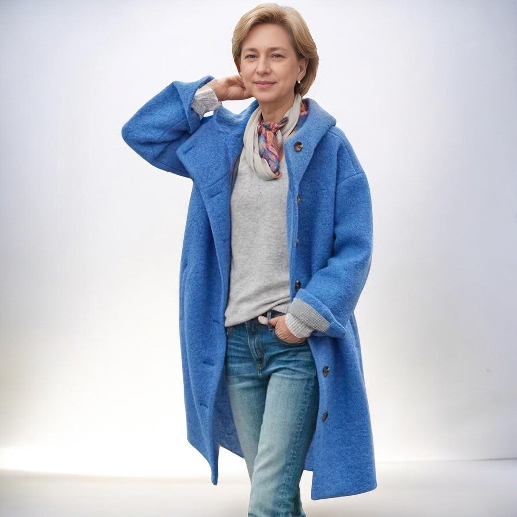 Anna - Mantel met lange mouwen en knopen