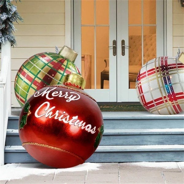 🎄 Vroegtijdige Kerstkorting: 49% korting - opblaasbare PVC kerstbal voor buitendecoratie
