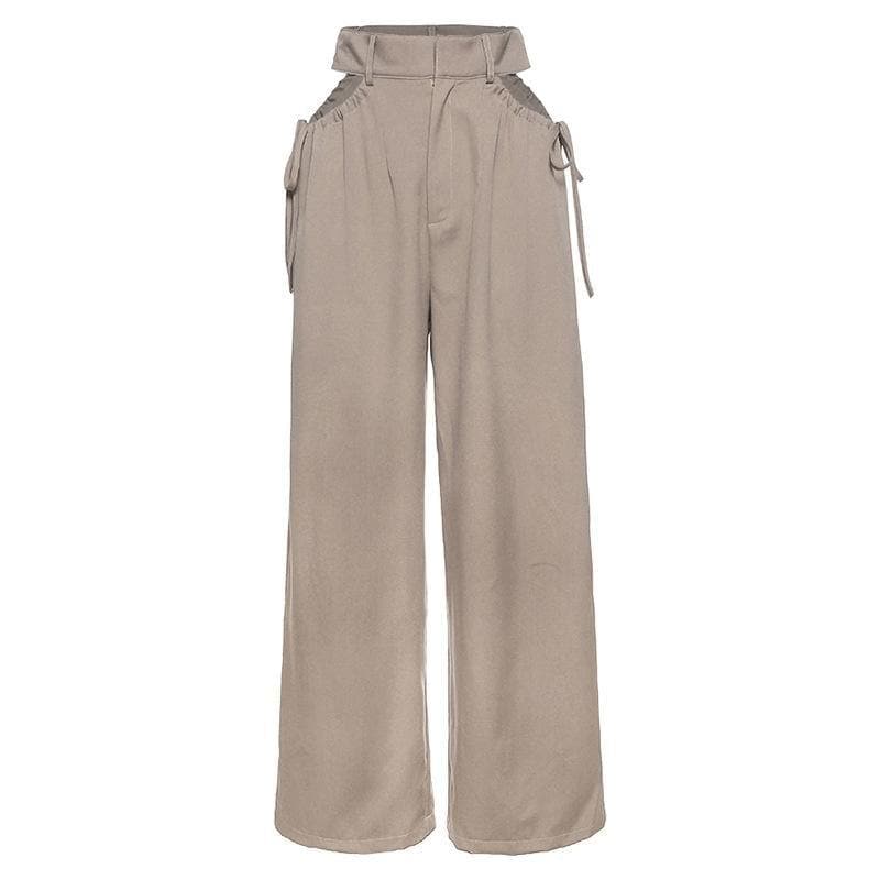 Hoge taille wijde broek