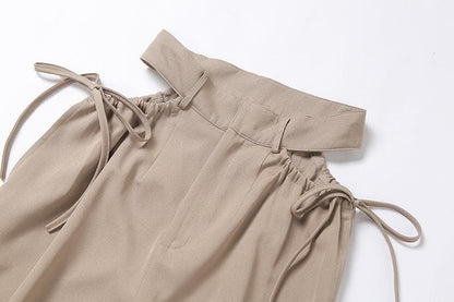 Hoge taille wijde broek