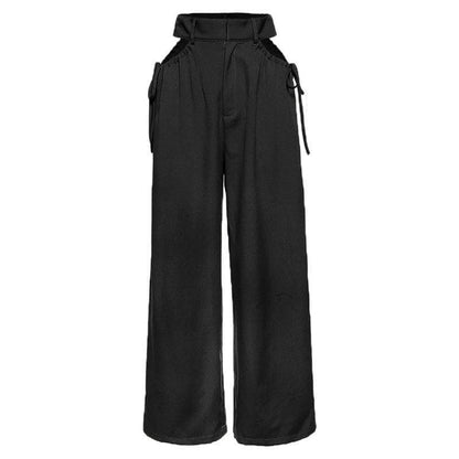 Hoge taille wijde broek