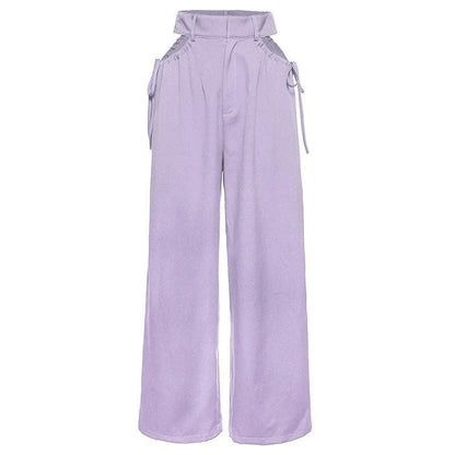 Hoge taille wijde broek