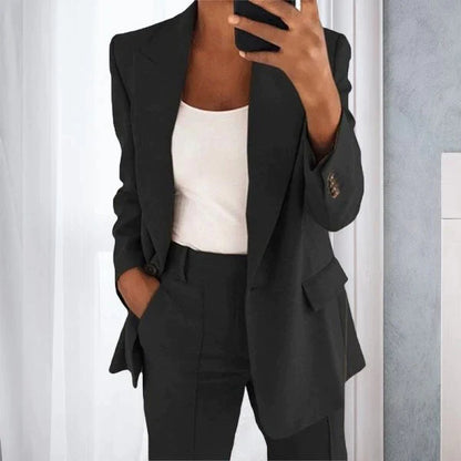 Mona Solid Women's Suit - Twee Delig Pak Dames