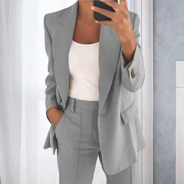 Grijze on sale blazer dames