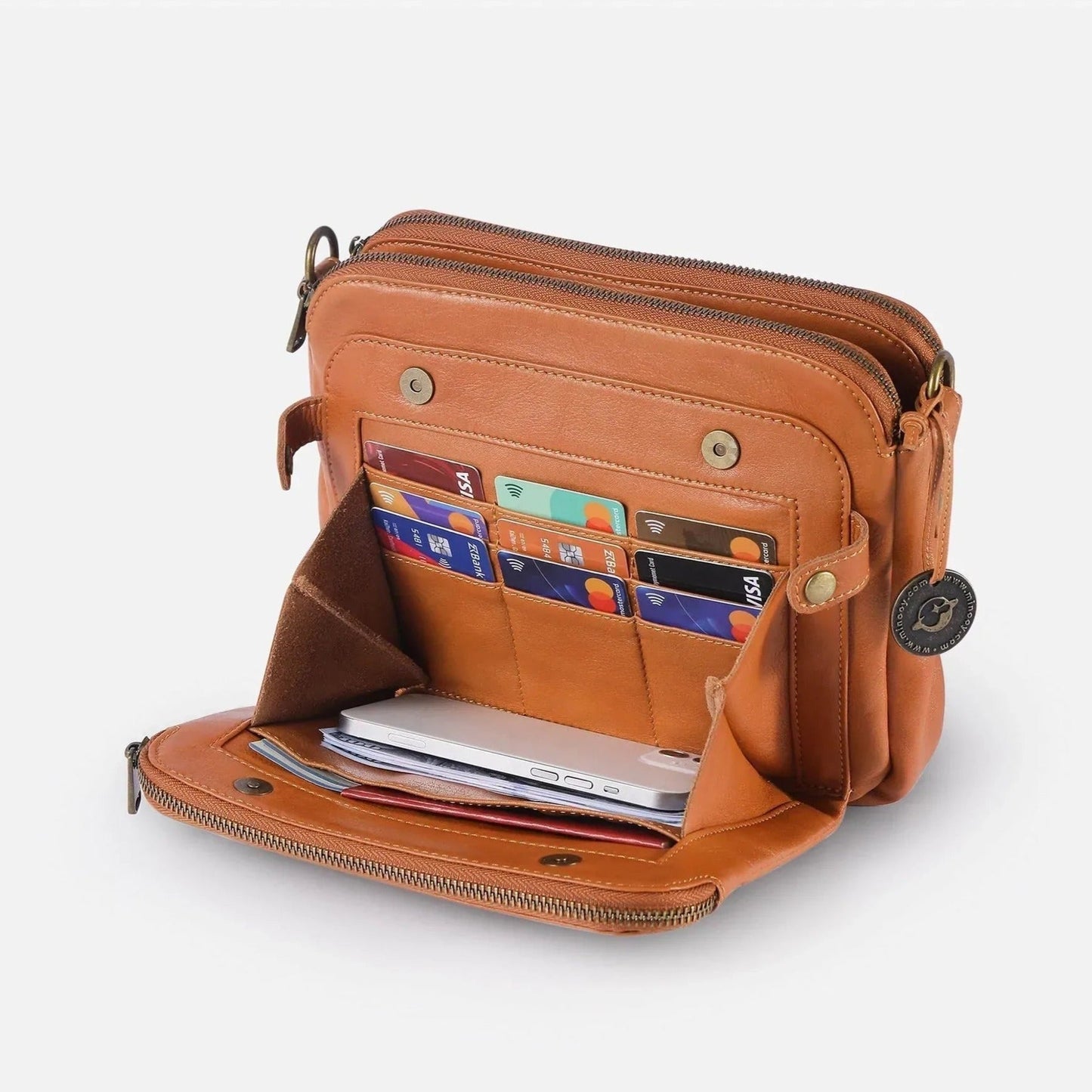 Jacqueline | Lederen crossbody damestas